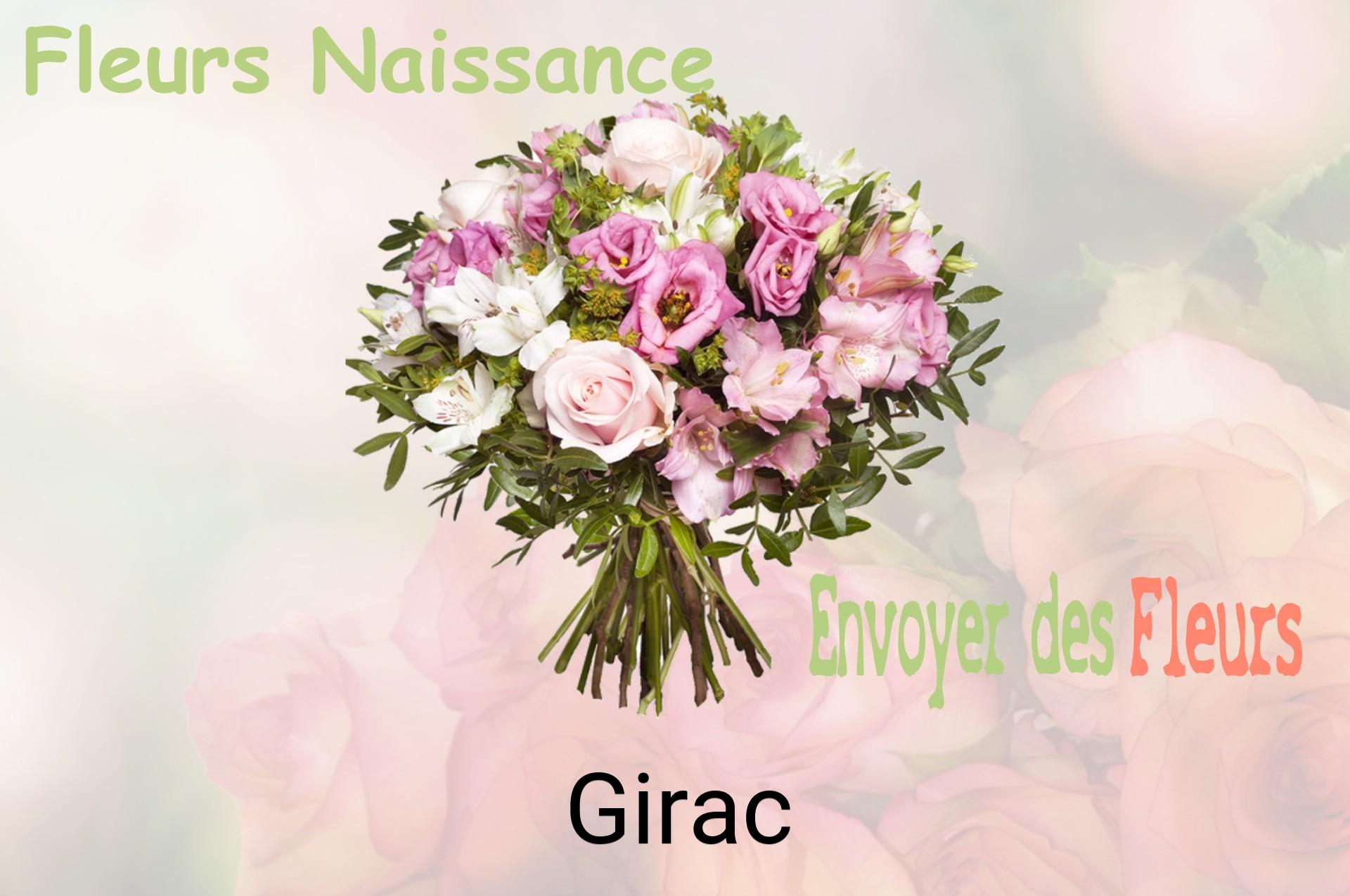 Bouquet de fleurs de naissance livré à Girac