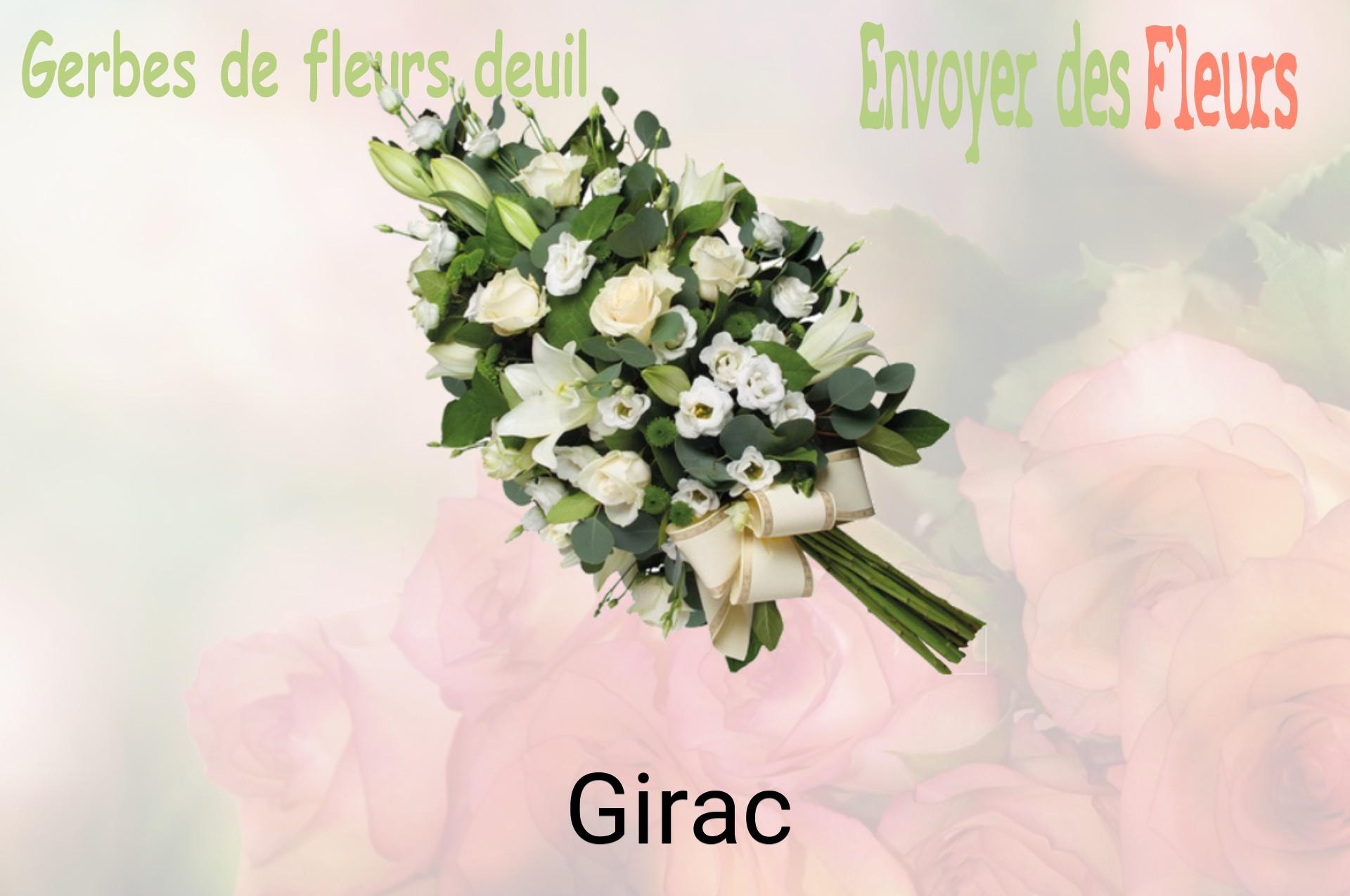 Gerbe de fleurs de deuil livrée à Girac